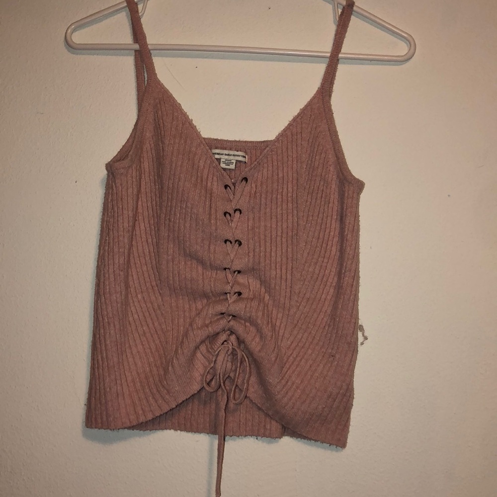 Cropped knitted tank